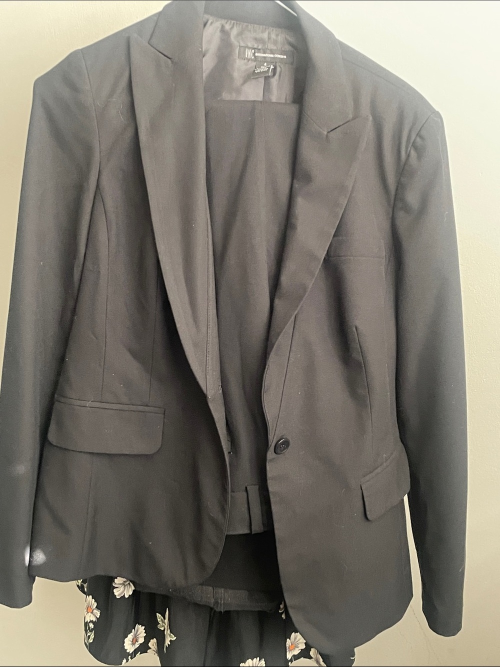 INC International Concepts Black Women's Tailored Blazer and Pant